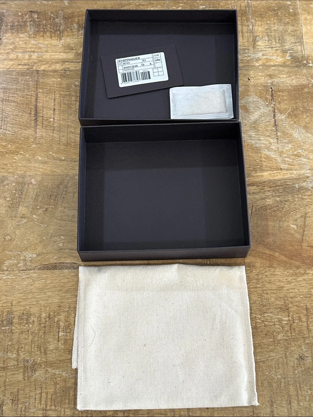 Valentino Cream Canvas Foldover Pouch with Branded Box